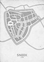 Stadskaart Sneek 1588