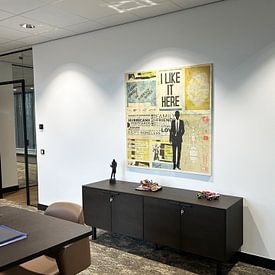 Klantfoto: I LIKE IT HERE (gezien bij vtwonen) van db Waterman, op canvas