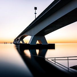 Zeelandbrug sunset Square by Michel van den Hoven