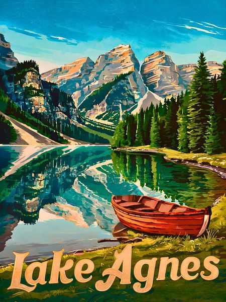 &quot;Agnes Lake: Mystische Wasserspiegelung&quot; von Robert Swaine