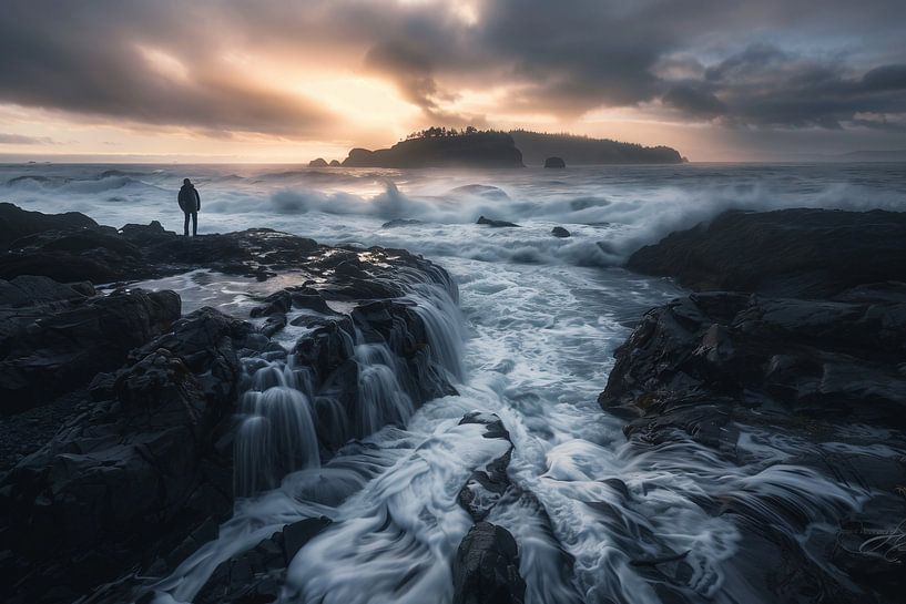 Mystische Bergwasserwelten von fernlichtsicht