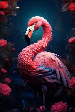 Birds of Paradise 6: Flamingo van Danny van Eldik - Perfect Pixel Design