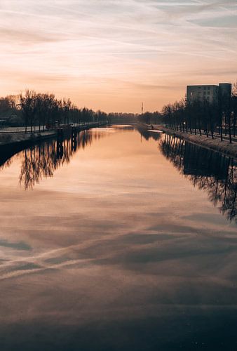 Lever de soleil matin d'hiver