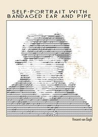 Zelfportret met ingezwachteld oor en pijp (Ascii art) van DOA Project