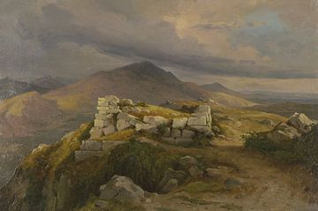 Een cyclopische muur nabij Civitella, het huidige Bellegra, Carl Morgenstern