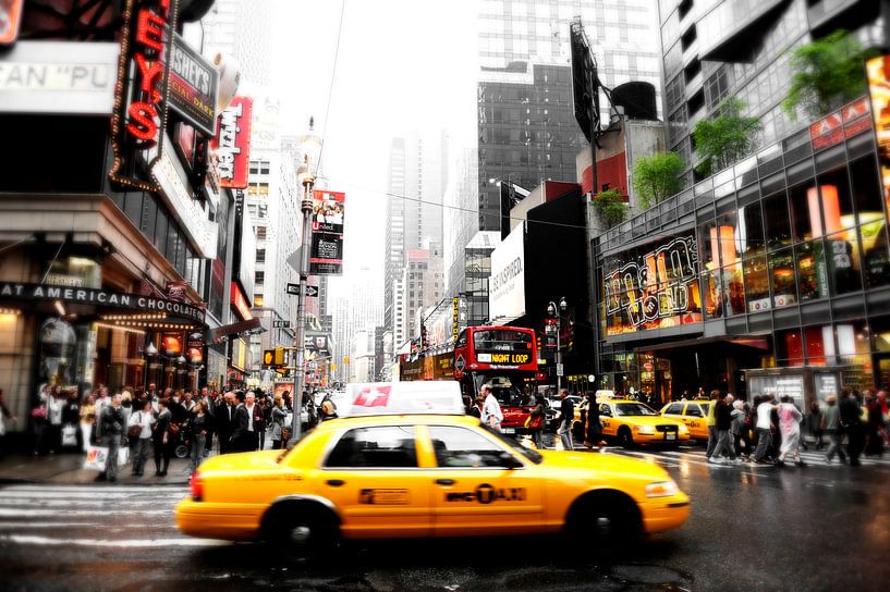 Taxi @ New York Times Square von Lars Scheve