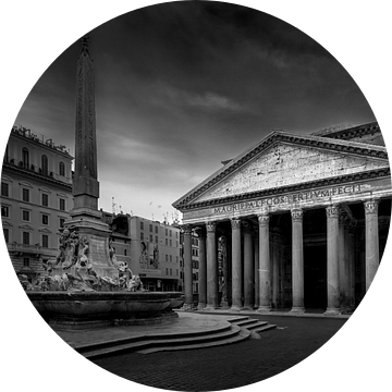 Pantheon in Rome - Zwart-Wit van Rene Siebring