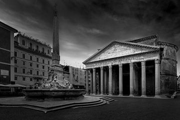 Panthéon à Rome - Noir et blanc sur Rene Siebring