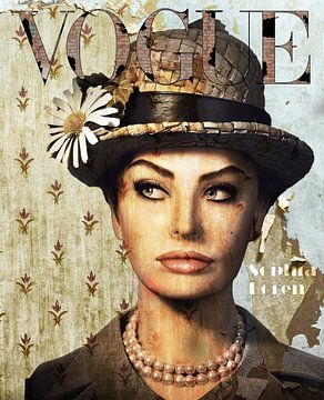 Sophia Loren Vogue van Rene Ladenius Digital Art