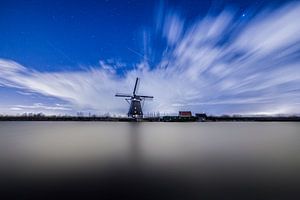 Kinderdijk la nuit sur Tom Roeleveld