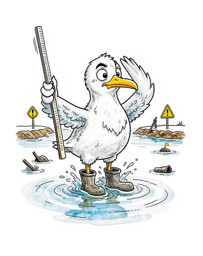 Comic Bird-waterpeilmeter voor professioneel gebruik