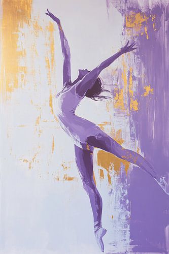 Dynamische dans in paarse tinten