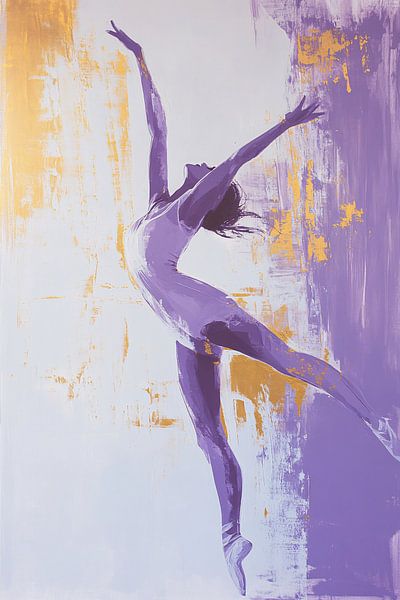 Danse dynamique en nuances de violet par Imperial Art House