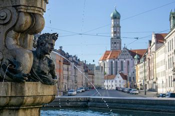 Hercules Fountain Maximilianstrasse Augsburg