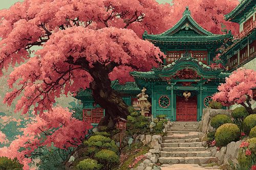 schilderachtige japanse kunst