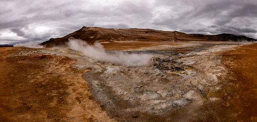 Hverir in ijsland (vulkanisch)