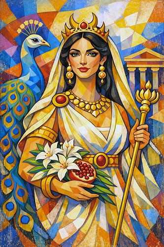 Illustration of the Roman goddess Juno.