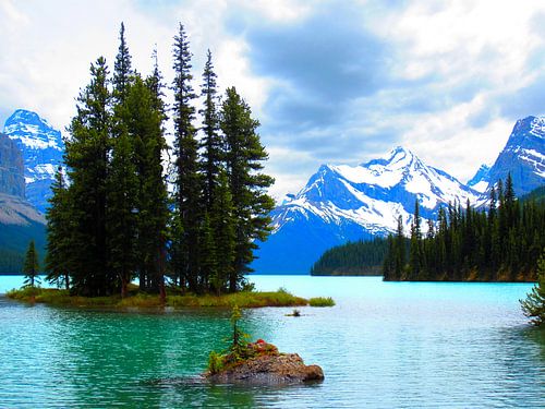 Maligne Lake in de Rocky Mountains