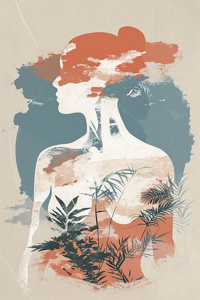 Femme botanique sereine par La collection ARTEO
