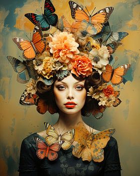 Portrait moderne et coloré