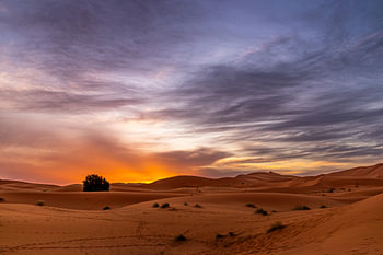 Sunrise in the Moroccan desert