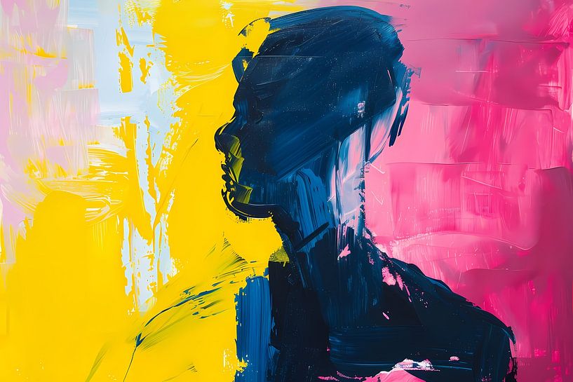 Abstract silhouette with vibrant colours by Art & Soul Creations