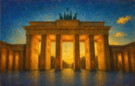 Berlin : la porte de Brandebourg au coucher du soleil sur Niklas Maximilian