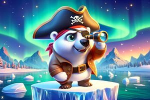 Le pirate polaire à la chasse au trésor sous les aurores boréales