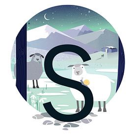 S : Mouton dans la neige sur Hannahland .