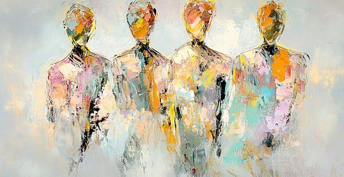 Figures abstraites joyeuses ensemble