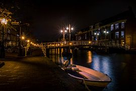 Die Kanäle von Leiden bei Nacht von Johan Honders