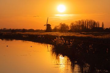 Zonsondergang in Friesland
