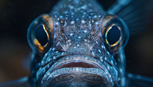 Fish eyes blue panorama