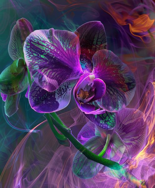 Neon Orchideen 4 von DNH Expressions