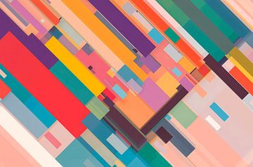 Kleurrijk Geometrisch 2 van Claudio Chagas Pereira