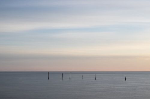 Zonsondergang Visnetten in het IJsselmeer!