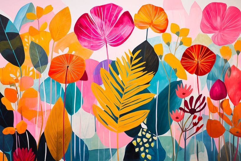 Blätter Boho Modern und Abstrakt von Caroline Guerain