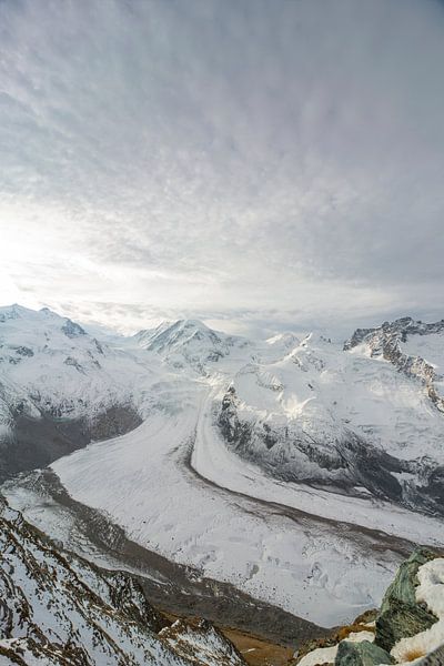 Gorner gletsjer in de Walliser Alpen van Martin Steiner