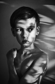 portret in licht en schaduw