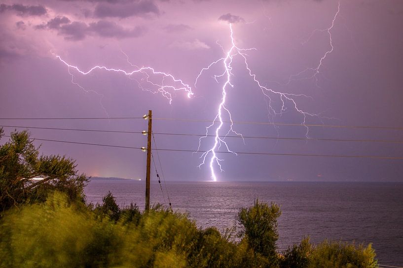 Onweer in Griekenland van Vincent Alkema