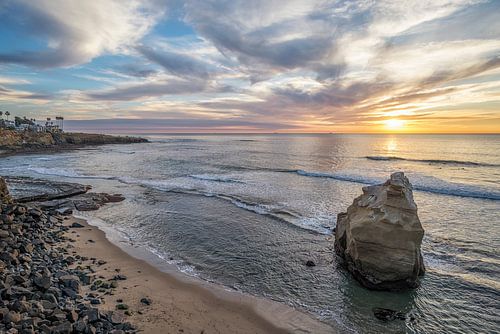 Coucher de soleil hivernal à Sunset Cliffs