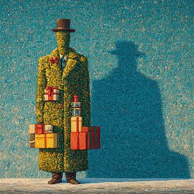 Geschenke | Heg mit Weihnachtsgeschenken von ARTEO Gemälde