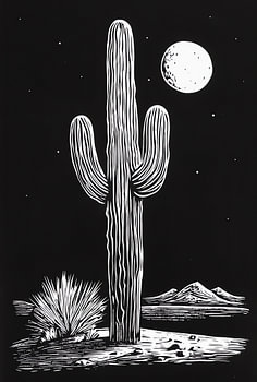 Pleine lune des cactus