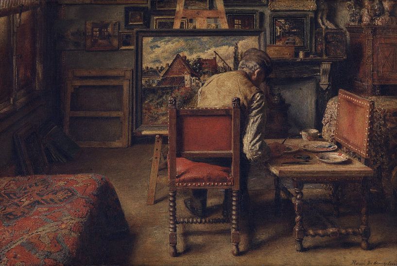 Henri De Braekeleer, Gemälde-Retuscheur, 1876 von Atelier Liesjes