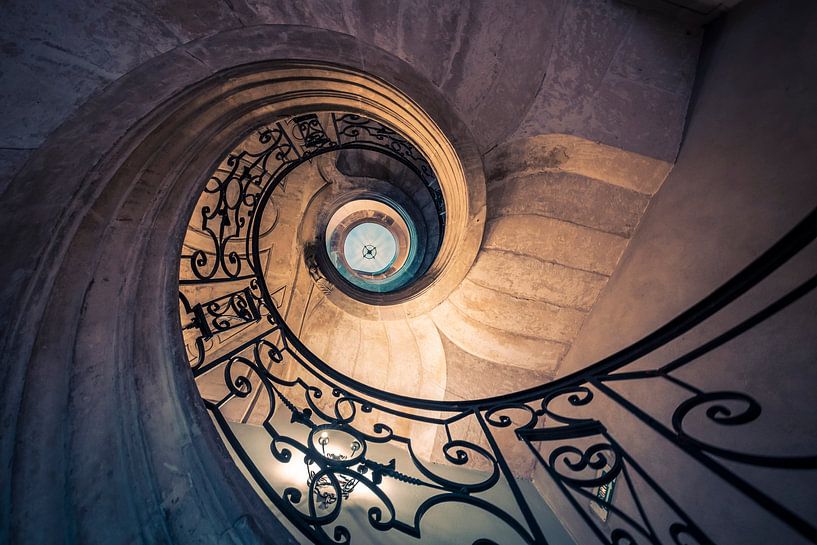 Spiral staircase abbey de Premontres by Frans Nijland