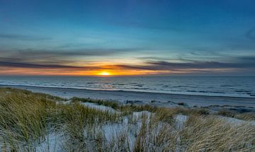 paal 21 texel zonsondergang van Texel360Fotografie Richard Heerschap