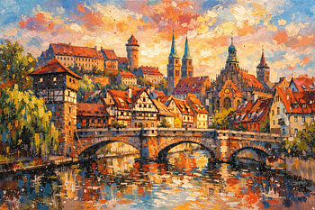 Nuremberg en Allemagne, une peinture impressionniste.