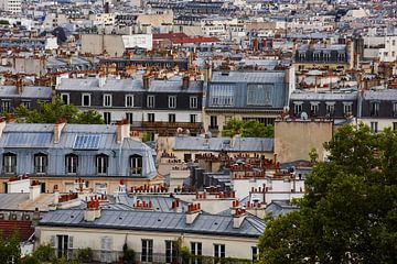 Die Dächer von Paris auf dem Montmartre von Blond Beeld