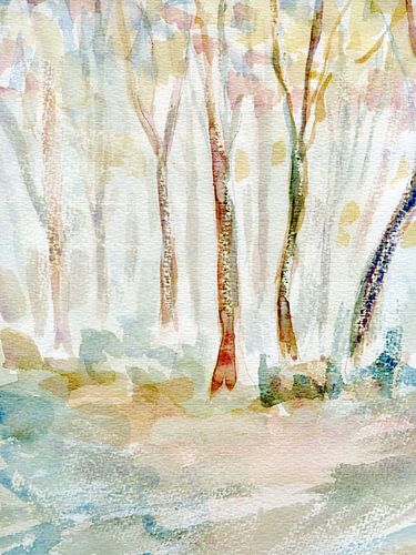 Bomen in pastel 1l - Bomen in pastel 1