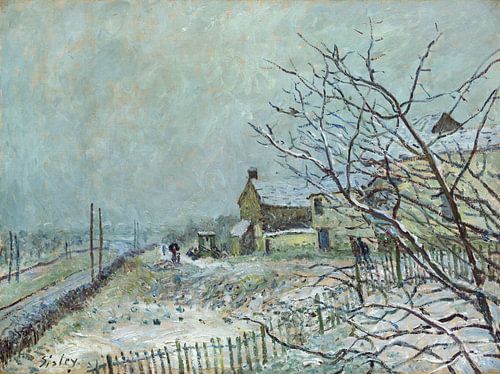 Alfred Sisley,Eerste sneeuw bij Veneux-Nadon